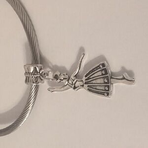 Silver Dancing Girl Dangle Charm for Pandora‎ Style Bracelet
